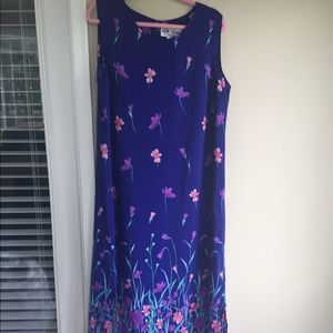 New Gear Blue floral maxi dress A003
